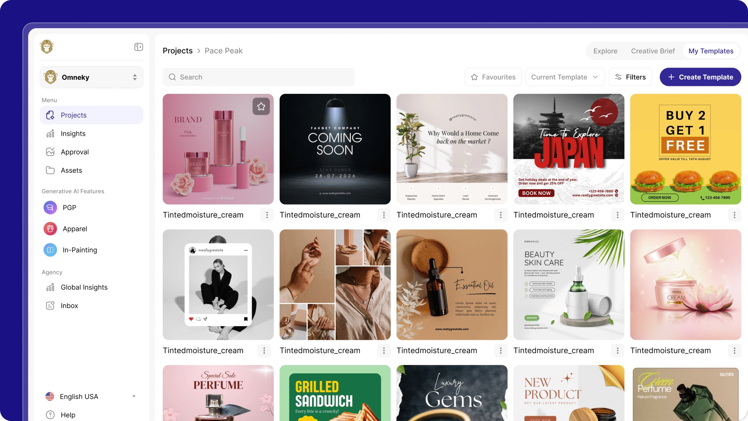 Omneky Features Functionality Design
