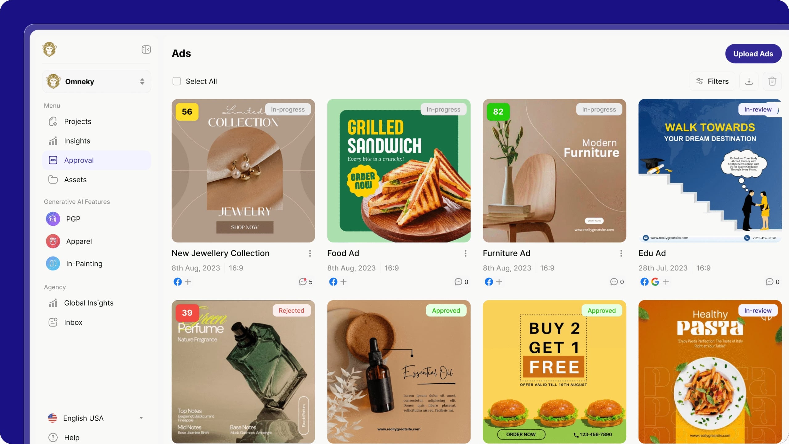 Omneky Features Functionality Design2