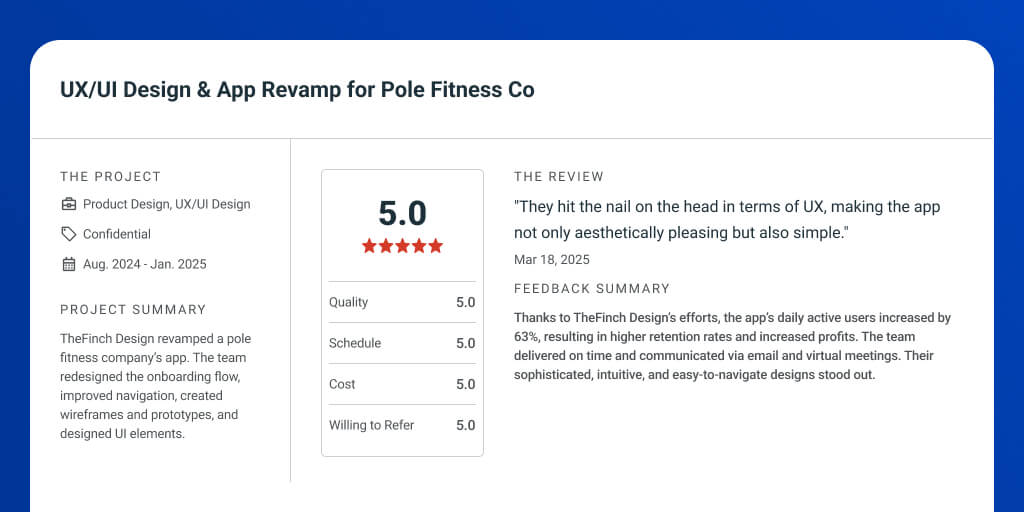 UX/UI Design & App Revamp for Pole Fitness Co